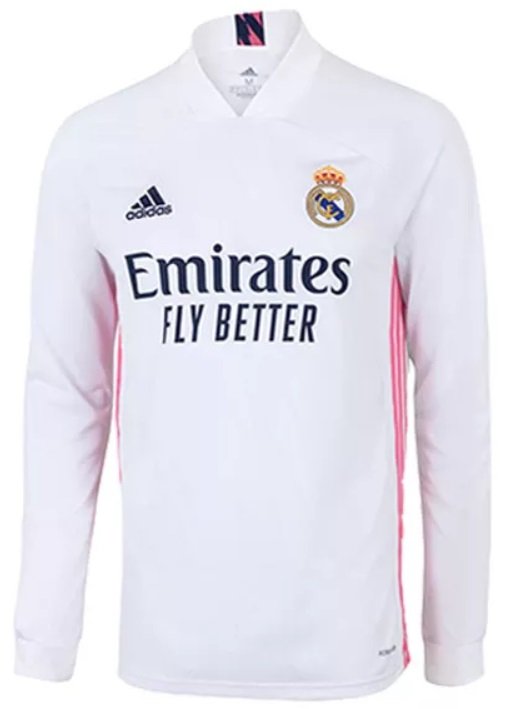 Camisa oficial Adidas Real Madrid 2020 2021 I jogador manga comprida